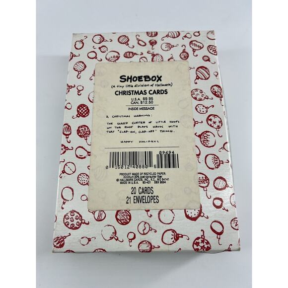 Vintage Shoebox Christmas Cards 20 Greeting Cards & 21 Envelopes 90s 3 Boxes New - Picture 7 of 7